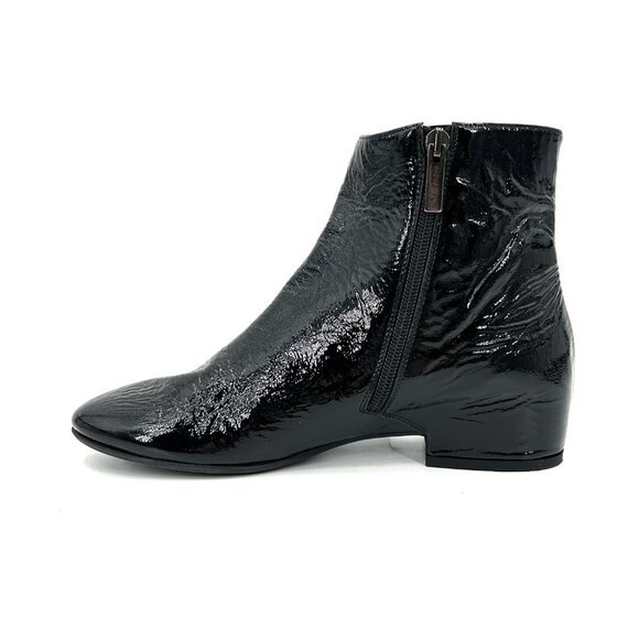 AQUATALIA Women's Black Ulysses Patent Leather Fall Ankle Booties Shoes Size 8.5 - Picture 2 of 10